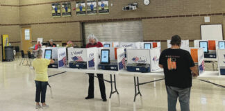 
			
				                                Polling locations in Brown County were busy Nov. 5 as the county saw a big turnout of voters on Election Day. Photo by Wade Linville
 
			
		