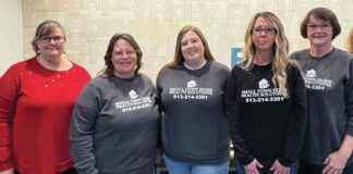 Small Town Adult Day Services to open in 2026
Small Town Adult Day Services is set to open in 2026. From the left, are Jamie Brierly (RN), Lisa Flannery (RN), Vicki Leonard (PTA), Carla Pennington (co-owner of Small Town Adult Day Services and administrator at Small Town Home Health Solutions), and Jill Newton (occupational therapist). Photo by Wade Linville