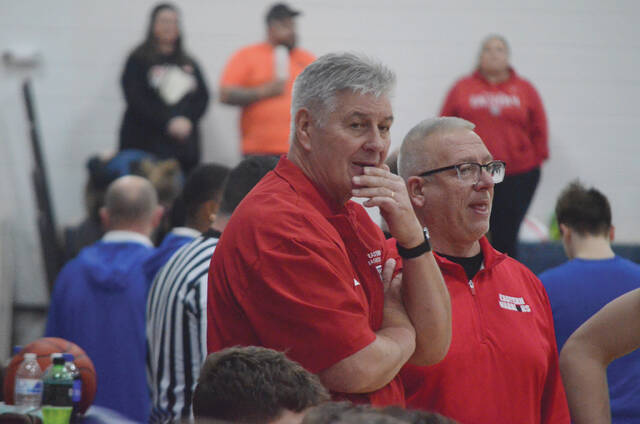 Easterns longtime varsity boys basketball coach, Rob Beucler, has been selected as the Ohio High School Basketball Coaches Association District 14 Division V Coach of the Year. Photo by Wade Linville