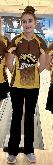 Senior Kendal Fightmaster has been making her mark in the girls bowling record books at Western Brown High School, surpassing 30,000 career pins with a 380 series at Community Lanes on Feb. 13. Photo provided